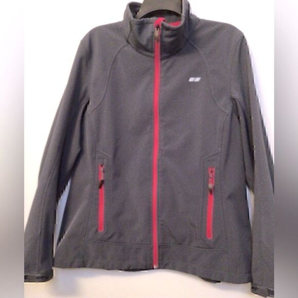 ❄️Koppen Womens  Zip Up gray/pink Long Sleeved Jacket XL - Picture 1 of 5